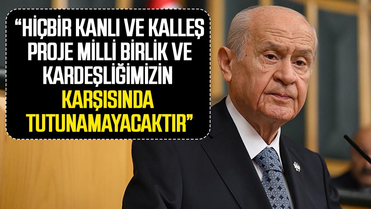 Devlet Bahçeli'den TUSAŞ saldırısı açıklaması