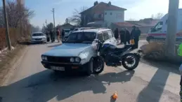 Konya’da Motosiklet ve Otomobil Çarpıştı: 2 Yaralı