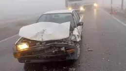 Konya’da Otomobil Kamyonete Çarptı: 1 Yaralı