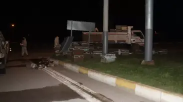 Arı Kovanı Yüklü Kamyonet Devrildi, Polis Hastaneye Kaldırıldı