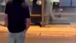 Konya’da Otobüs Durağında Kavga