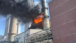 Kangal Termik Santrali’nde Yangın