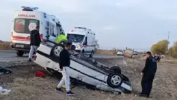 Hüyük’te Otomobil Şarampole Devrildi, 5 Yaralı