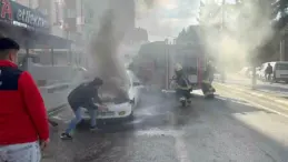 Ereğli’de Seyir Halindeki Araçta Yangın